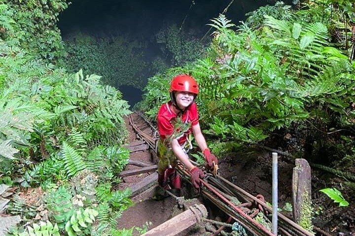 Visit to the Interior of the Triplets Volcano Crater