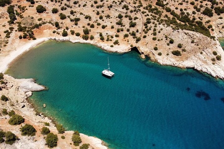 Full Day Yacht Tour in Catamaran Naxos Greece