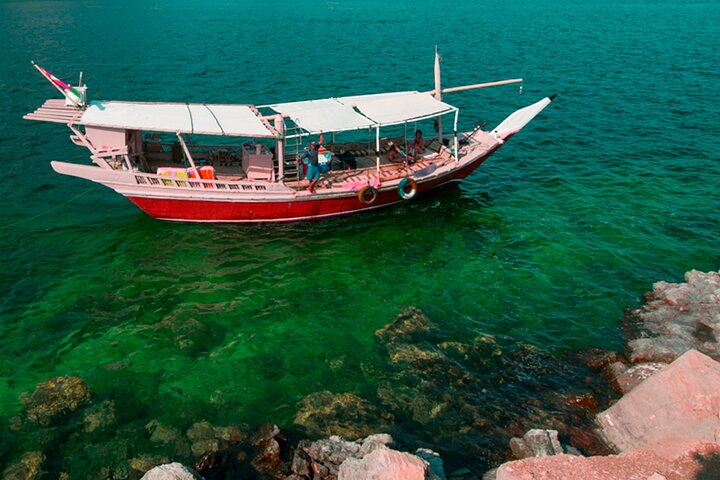 Khasab Full Day Dhow Cruise With Enjoying Snorkeling, Lunch & Dolphin Watching
