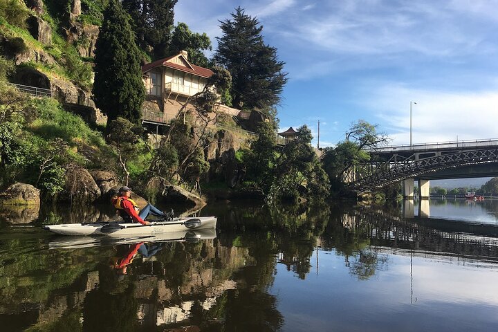 Guided Kayak Tour on Launceston's scenic waterfront on foot powered Hobie kayaks