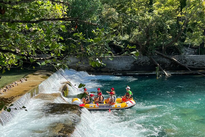 Rafting in Vikos Gorge National Park with gopro filming