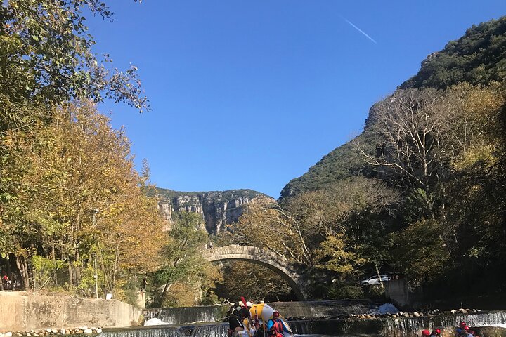 Rafting in Vikos Gorge National Park with gopro filming