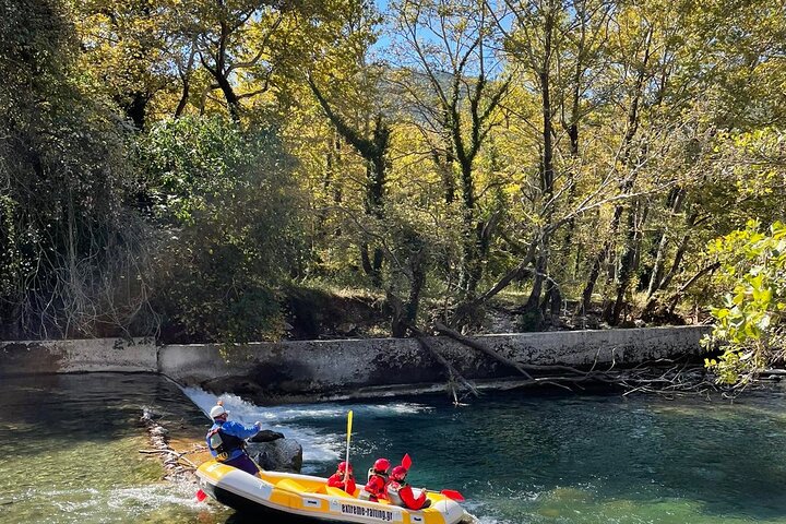 Rafting in Vikos Gorge National Park with gopro filming