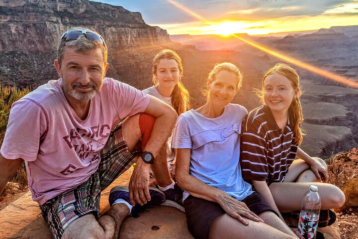 Grand Canyon Sunset Hiking Adventure Deep Below The South Rim