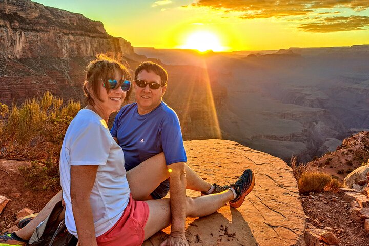 Grand Canyon Sunset Hiking Adventure Deep Below The South Rim