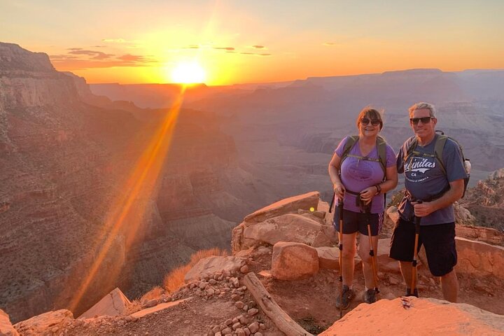 Grand Canyon Sunset Hiking Adventure Deep Below The South Rim