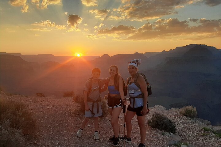 Grand Canyon Sunset Hiking Adventure Deep Below The South Rim