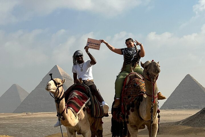 Private Day from Sharm to Cairo by plane, all entrance fees, Camel, Lunch, Guide