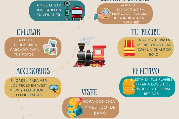 Tourist white train - Tour around the island