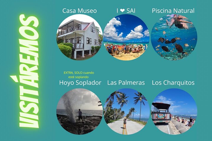 Tourist white train - Tour around the island