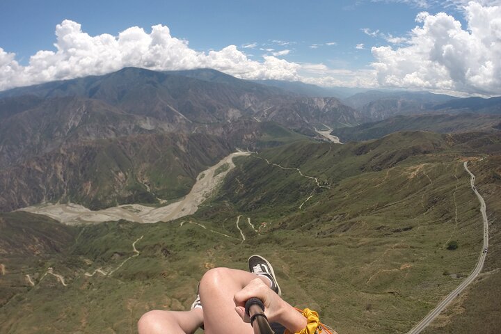 Paragliding in the grand canyon of chicamocha