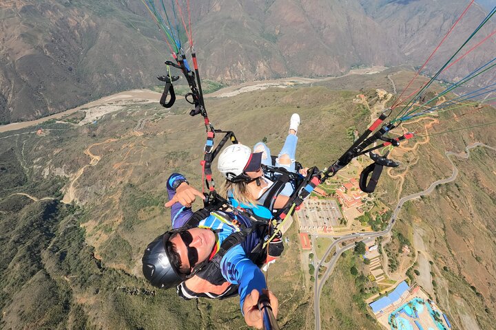 Paragliding in the grand canyon of chicamocha