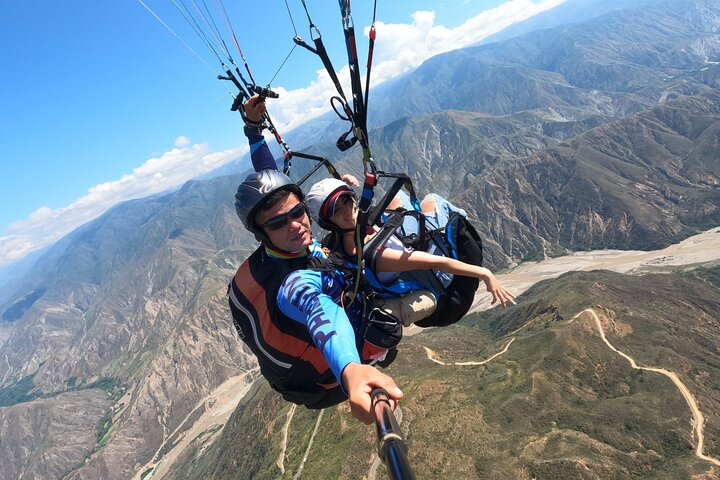Paragliding in the grand canyon of chicamocha