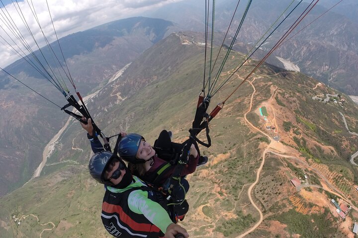 Paragliding in the grand canyon of chicamocha