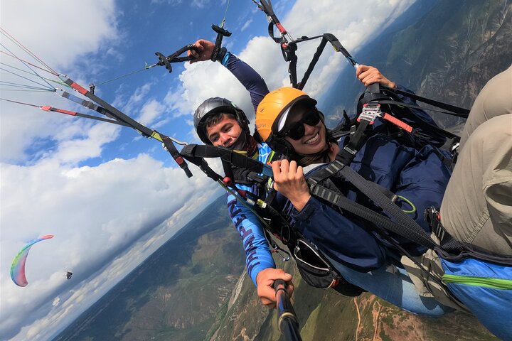 Paragliding in the grand canyon of chicamocha