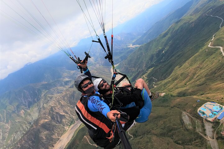 Paragliding in the grand canyon of chicamocha