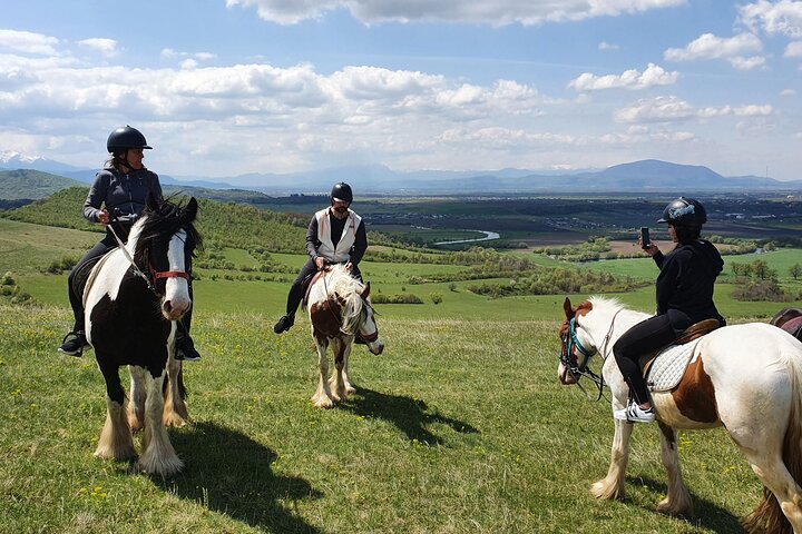 Horseback riding adventure tour through Brasov landscape