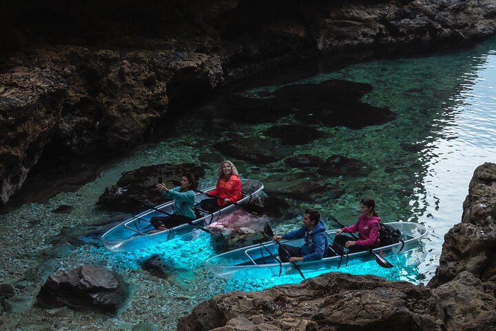 Transparent Kayak Sunset to Dusk Glow Experience from Pula