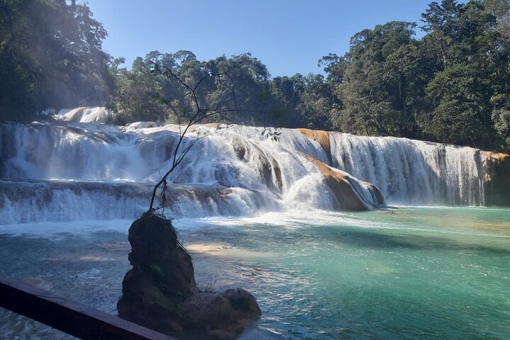 Archaeological Zone of Palenque, Misol-Ha Waterfalls and Agua Azul exit Palenque