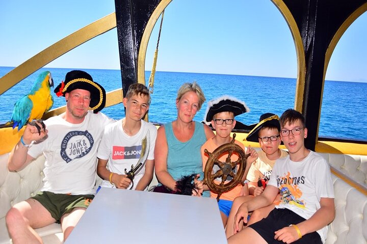 Antalya Lara Pirate Boat Trip w/Soft Drinks, Lunch & Pickup