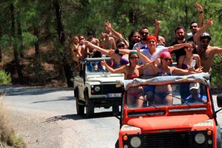 Marmaris Jeep Safari Tour With Waterfall and Water Fights