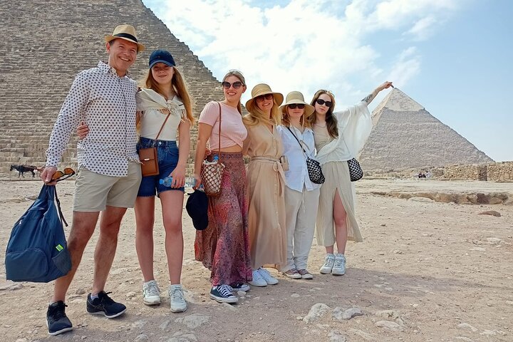 Giza Pyramids, Sphinx, Camel Ride, Lunch & Inside pyramids