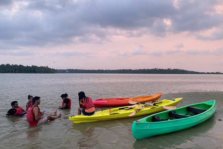 Kayaking in Mangrove Forest of Paravur Backwaters near Varkala and Kollam