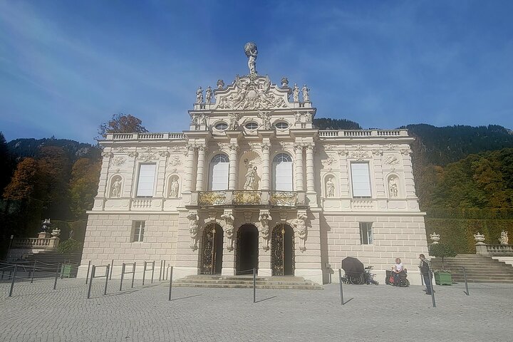 Neuschwanstein, Wieskirche, Oberammergau, Linderhof from Fuessen