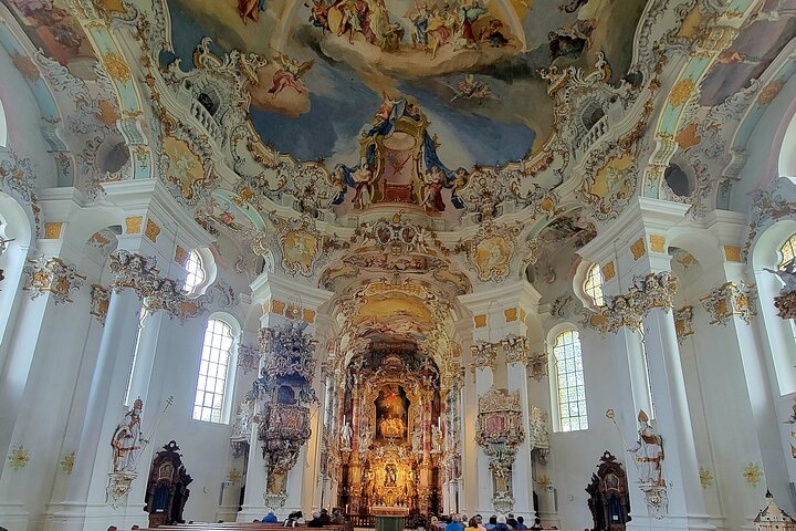 Neuschwanstein, Wieskirche, Oberammergau, Linderhof from Fuessen