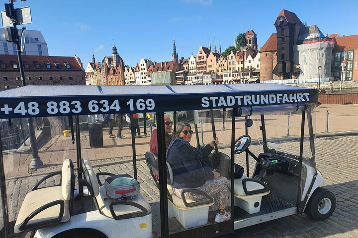 Gdansk: 2H City Sightseeing Tour LIVE GUIDED by Buggy/Golf cart
