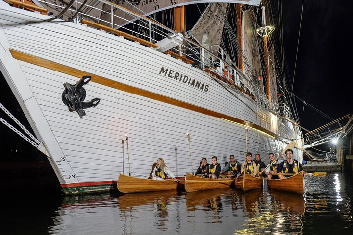 Night Canoe City Tour in Klaipeda
