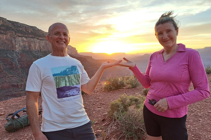 Grand Canyon Sunset Hiking Adventure Deep Below The South Rim