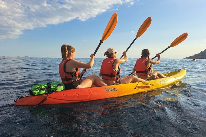 Guided kayak excursion in creeks