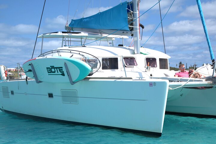 Private Catamaran charter Swim sail snorkel cliff jumping SUP