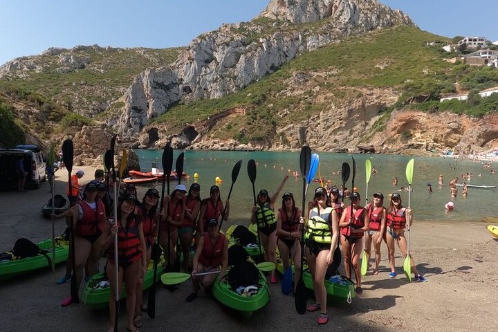 Kayak excursion in Jávea, Cala Granadella (Snorkeling) Caló, llop marí, ambolo