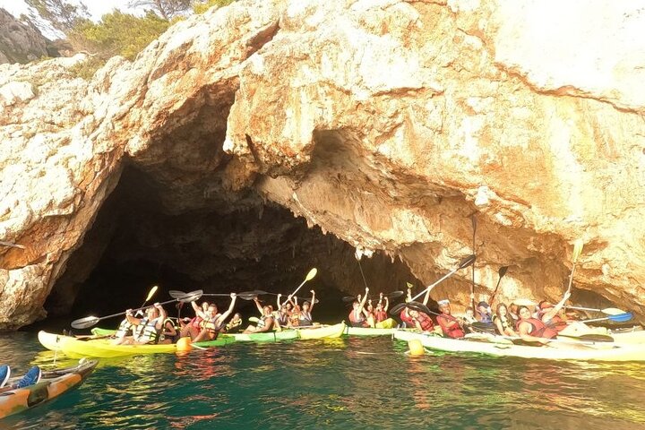 Kayak excursion in Jávea, Cala Granadella (Snorkeling) Caló, llop marí, ambolo