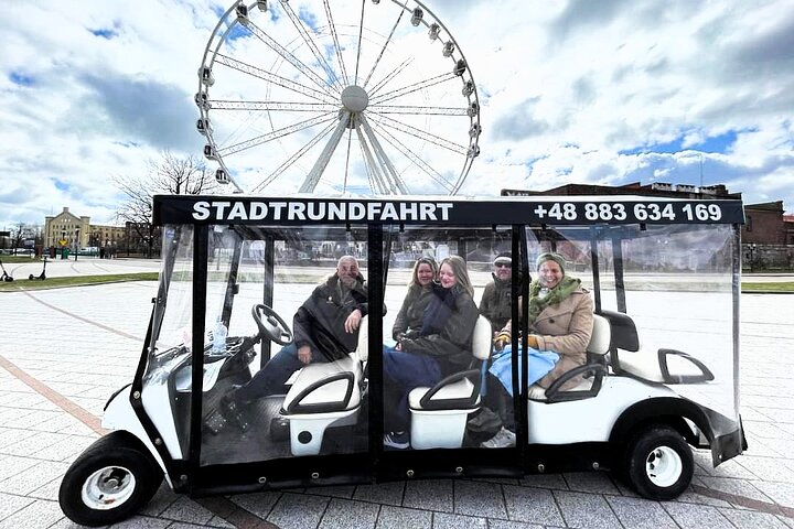 Gdansk: 2H City Sightseeing Tour LIVE GUIDED by Buggy/Golf cart
