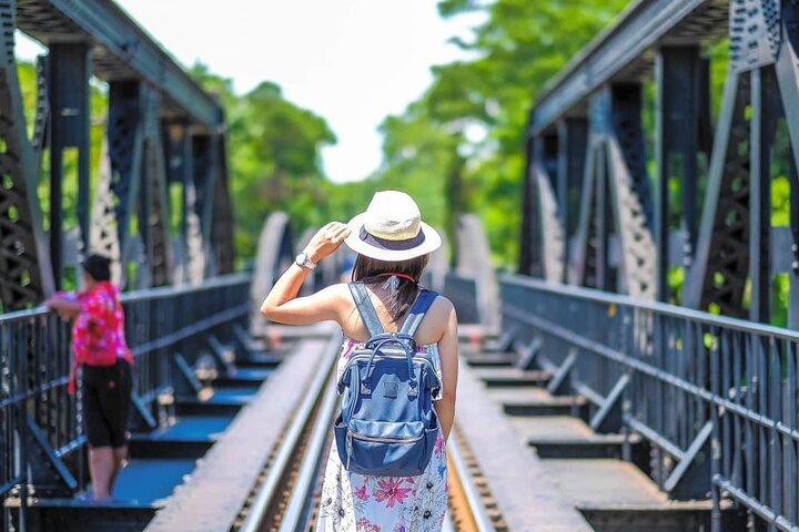 Erawan Waterfall & Train Tour from Kanchanaburi – Full Day