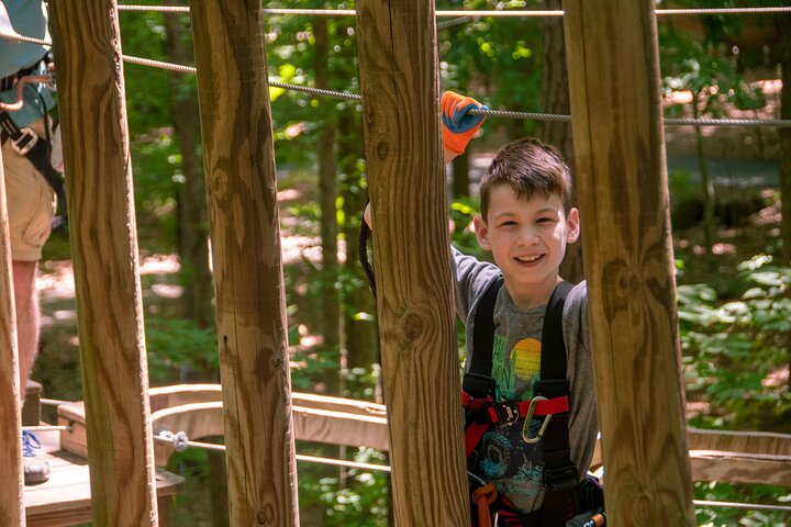 Ziplining and Climbing at The Adventure Park at Virginia Aquarium