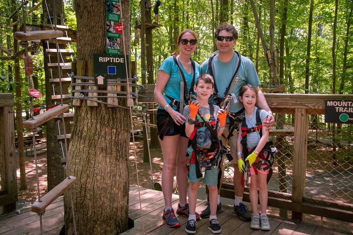 Ziplining and Climbing at The Adventure Park at Virginia Aquarium