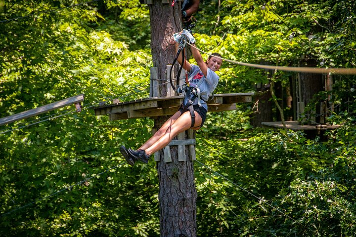 Ziplining and Climbing at The Adventure Park at Virginia Aquarium