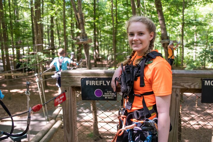 Ziplining and Climbing at The Adventure Park at Virginia Aquarium