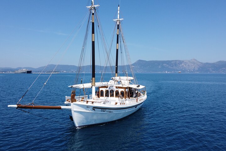 Full Day Cruise from Corfu in Classic Wooden Vessel, Swim & BBQ