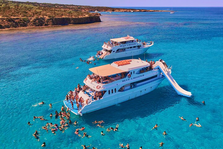 BLUE LAGOON BOAT TRIP | Waterslide | Music | Wine |
