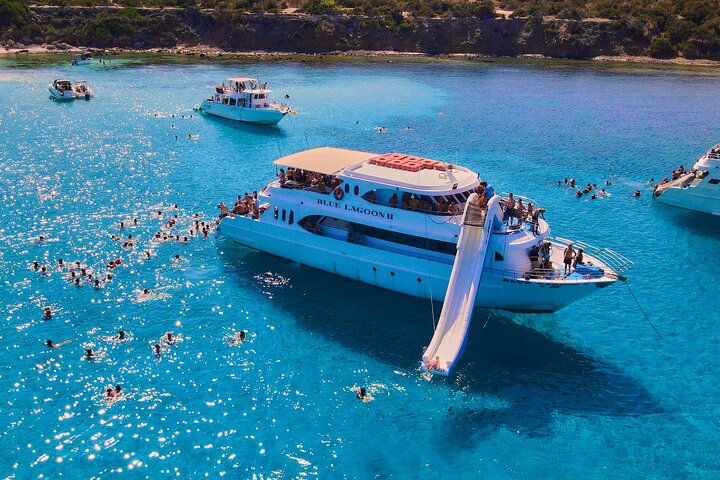 BLUE LAGOON BOAT TRIP | Waterslide | Music | Wine |