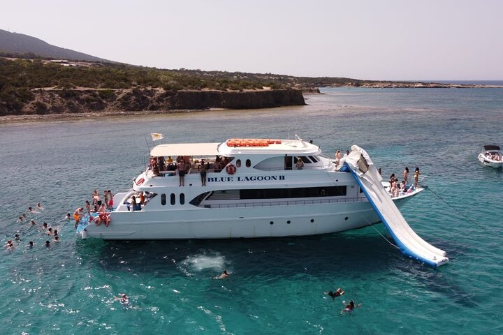 BLUE LAGOON BOAT TRIP | Waterslide | Music | Wine |