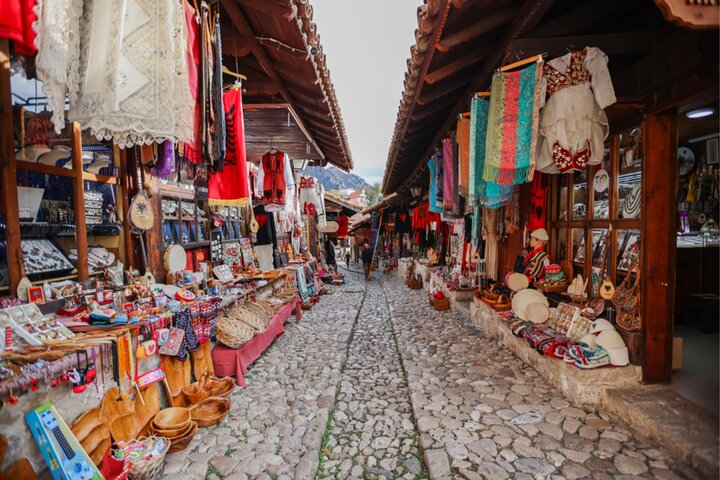 Kruja castle, the old Bazaar & Sarisalltik- Departure from Tirana