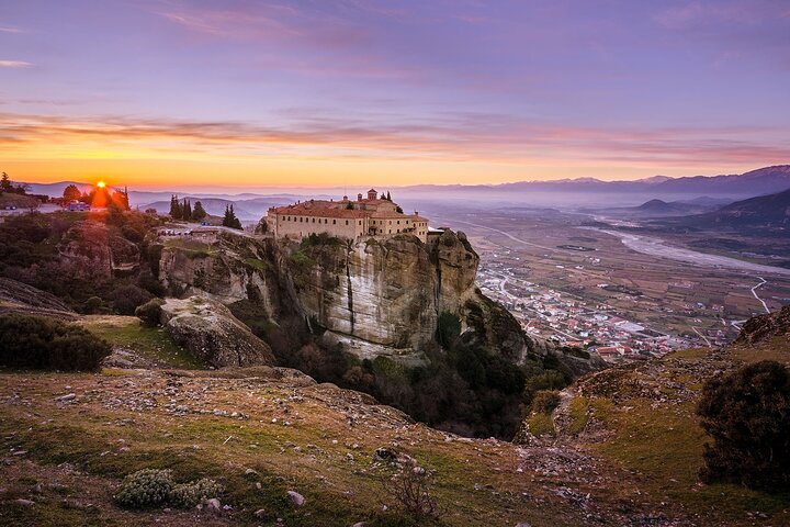 Meteora Sunset with Monastery & Hermit Caves Tour in Small Group