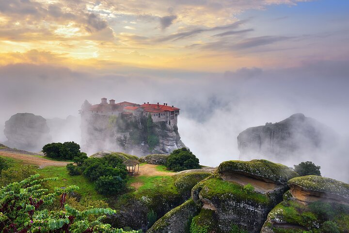 Meteora Sunset with Monastery & Hermit Caves Tour in Small Group