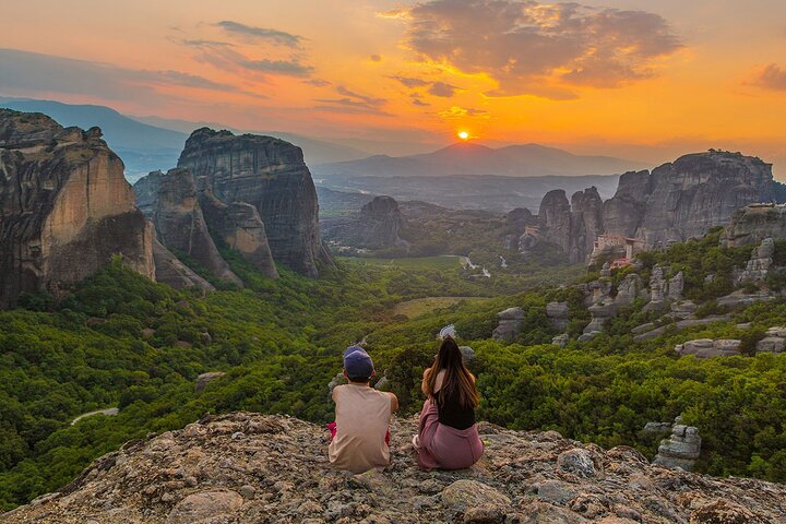 Meteora Sunset with Monastery & Hermit Caves Tour in Small Group